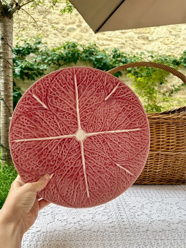 Plat chou rose barbotine - chou,