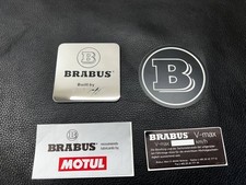 Set of Engine Emblem Badge Logo Brabus style for Mercedes Benz - Set 4 pcs