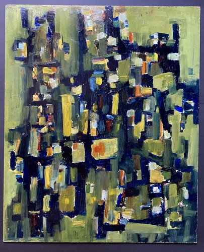 Huile sur panneau abstraction - huile, panneau,