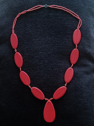 Ancien collier vintage - , bois