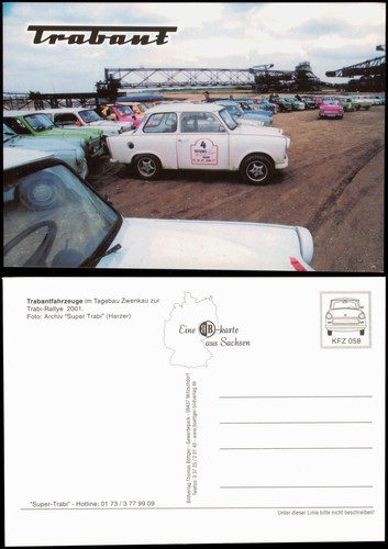 Postcard zwenkau trabant - trabant, /