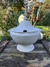 Soupière en faïence blanche - Creil et Montereau ? - Style empire - XIXème