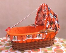 Couffin en osier et en rotin -