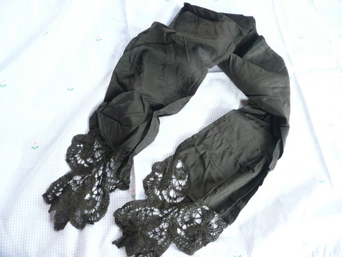 Antique black satin - satin, and