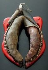 Travail bourrelier compagnon art populaire collier cheval miniature Old horse 