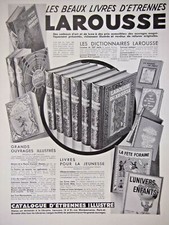  PRESS ADVERTISEMENT 1934 LES DICTIONNAIRES LAROUSSE - ADVERTISING