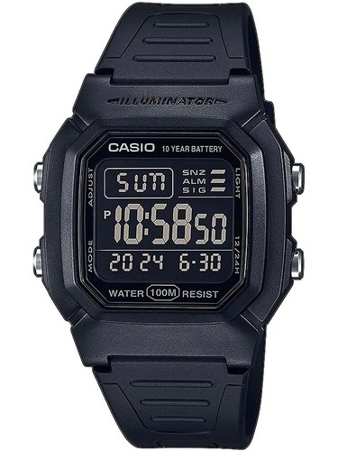 Montre unisex casio - unisex, w-800h-1b