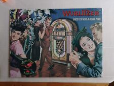 WURLITZER Jukebox  grande Plaque métal  ♠  rétro vintage USA ➤ 39x29cm