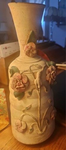 Ancien vase terre motifs - terre, .