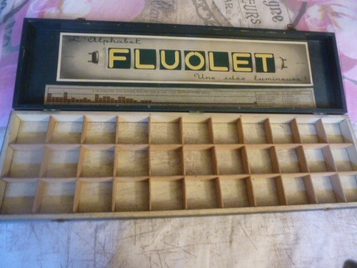 Coffret bois peint - , vintage