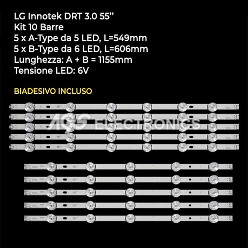 Kit barres bande led - tv, lg