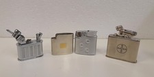 Briquet ancien essence K.W. Lancel lighter Ronson Lady argent et or