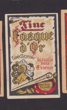 Antique Match Tag Belgium BN43825 Fine Gold Helmet