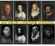 Halloween Magic Painting Horror Haunted House Photo Frame Hologram