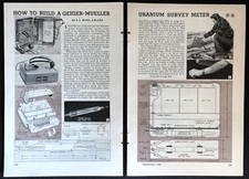 Geiger-Mueller Counter 1949 HowTo build PLANS Radiation Detector