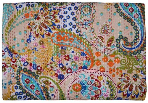Couvre lit indien fait main - fait,