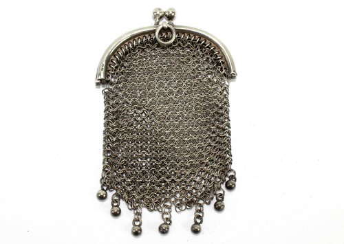 Gorgeous antique silver mesh - antique,