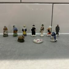 10 FRENCH VINTAGE FEVE CAKE TOPPER GALETTE ROIS SANTON MINIATURES 