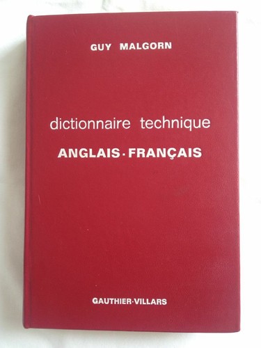 Dictionnaire technique - dictionnaire,