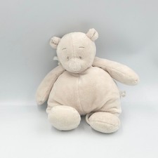 Doudou musical ours blanc gris