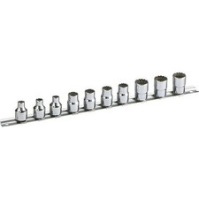 Rack de 10 douilles 3/8'' en