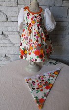 JOLIE  ROBE  + COIFFE POUPEE