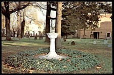 Christ Church Grave Yard Alexandria VA Vintage Plasticrome Postcard