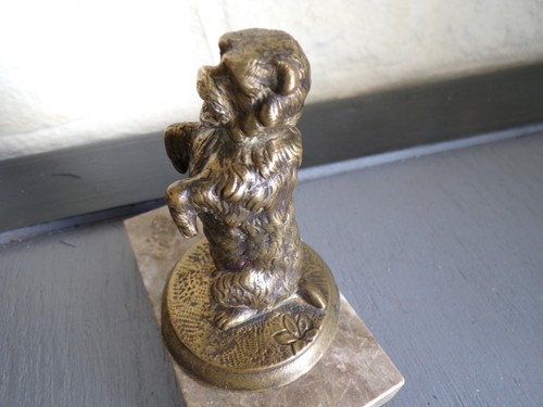 Petit bronze animalier chien - animalier,