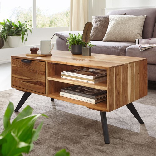 Finebuy table basse bois - table,