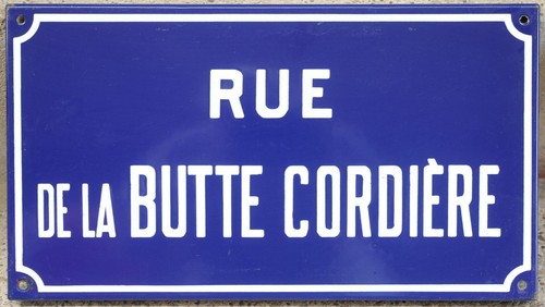 Old french enamel street - french,