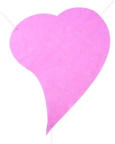 Tentures forme coeur - 2, rose