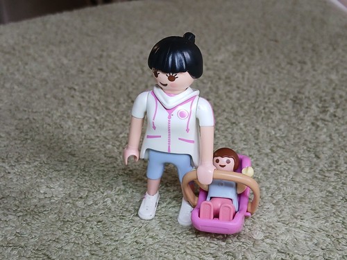 City life playmobil maman - life,