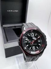 Hamilton Khaki Navy GMT Diver Men's 42 mm Automatic Watch H775850 Black Red