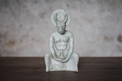 Statue terre cuite émaillée
