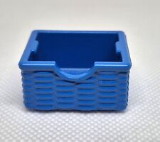 PANIER EN OSIER BLEU FONCE