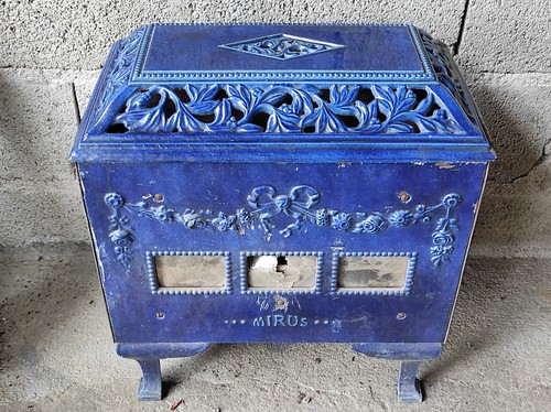 Ancien poêle bois mirus - poêle, à