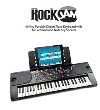 RockJam Clavier de piano 49 touches avec alimentation, support de partition,...