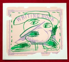 Pierre Alechinsky Lithograph Writing Book Aimé Maeght Galerie Season's Greetings