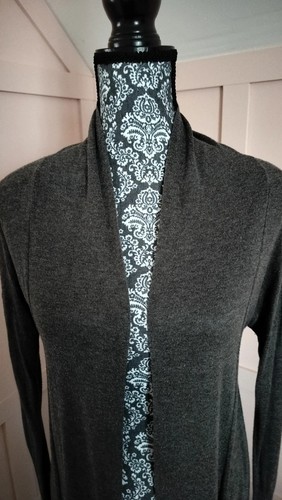 Zara grey long cardigan - ., side