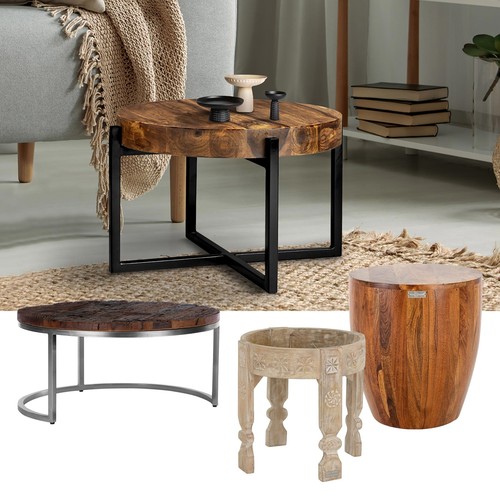Table basse rustique - , bois