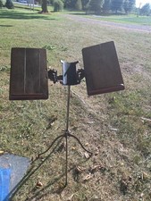 EARLY CAST IRON VICTORIAN FOLDING BOOK MUSIC BIBLE STAND PULPIT LECTERN PODIUM