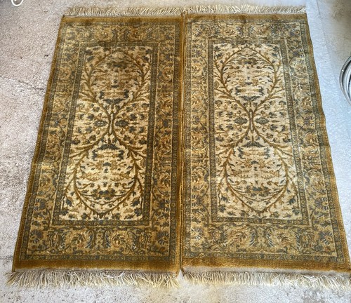 Paire tapis anciens pure - , laine