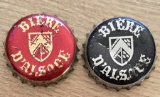 2 old capsules beer brewery beer Alsace 