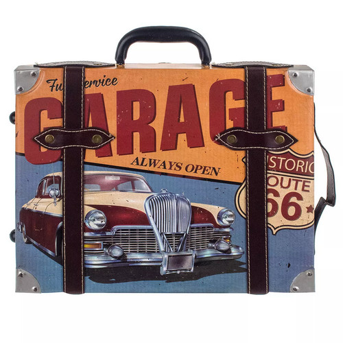 Déco valise vintage garage