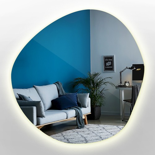 Grand miroir organique ovale - grand,