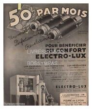 1933 DOCUMENT (ref Eiv 658) PUB   : ASPIRATEUR FRIGO CIREUSE ELECTRO LUX   1p