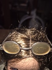 Pair of antique doll glasses 