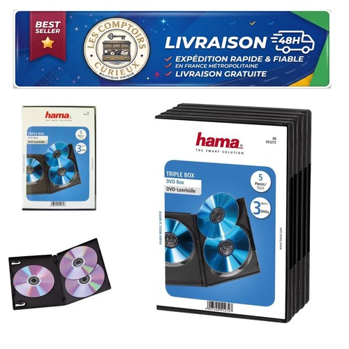 Hama boîtier dvd blu ray - 3, blu-ray