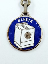 KEYCHAIN - BENDIX WASHING MACHINE - ENAMELLED METAL 60s - AUGIS