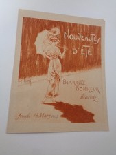 Gravure Louis ICART pour magasin Biarritz Bonheur /  mode art déco ...